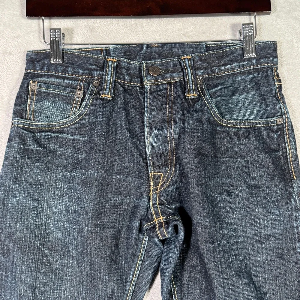 Syoaiya Jeans Mens 29 (28x29) Blue Selvedge Slim Straight Dark Wash Made Japan